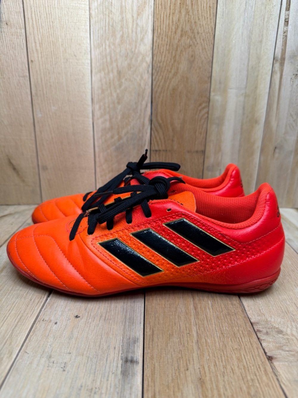 Adidas Ace 17.4 Indoor Soccer Shoes Futsal Mens Size 7 Solar Orange/Black/Gold